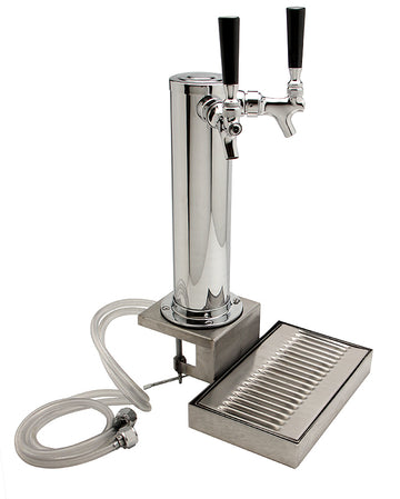 Clamp on Tower - Double Tap - Stainless